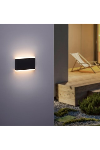 Ledwandlamp voor buiten Zwart