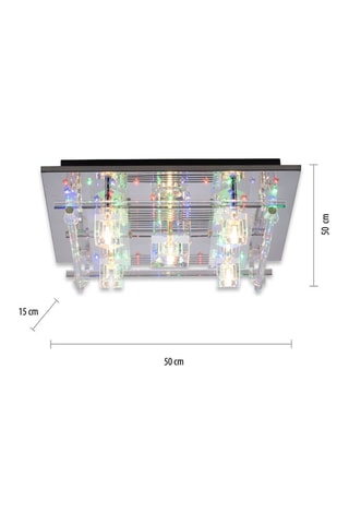 Ledplafondlamp met Afstandsbediening Kemal 2.0 - Transparant