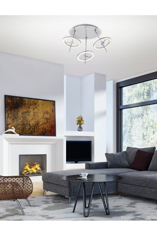 Plafoniera LED Q-Amy - Argentato