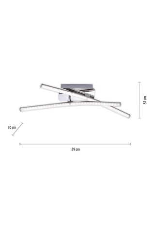 Ledplafondlamp Simon Zilverkleurig
