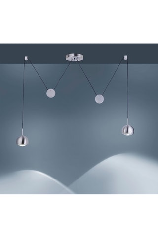 Hanglamp Q-Adam Zilverkleurig en Zwart