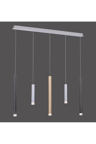 Lustre LED Pure-Gemin Argenté