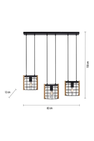 Hanglamp Drain Zwart en Naturel