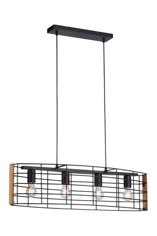Hanglamp Drain Zwart en Naturel