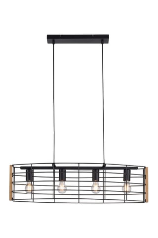 Hanglamp Drain Zwart en Naturel