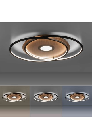 Plafonnier LED Naturel et noir