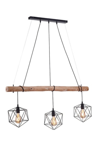 Suspension en bois Edgar - Naturel et noir