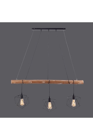 Suspension en bois Edgar - Naturel et noir