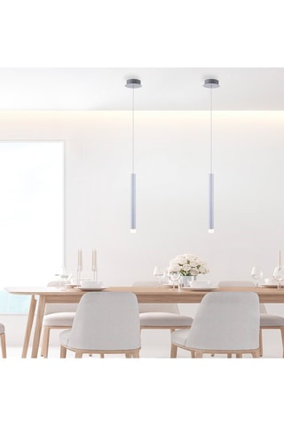 Ledhanglamp Bruno Zilverkleurig