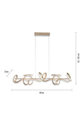 Ledhanglamp Curls Goudkleurig