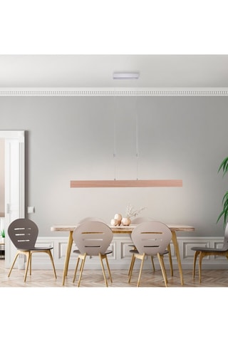 Suspension LED Amanda - Imitation bois