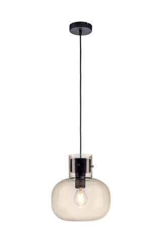 Hanglamp Shitake - Zwart en Amberkleurig