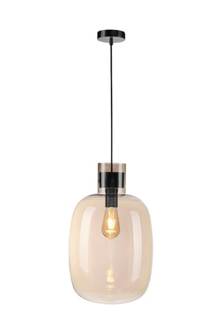 Hanglamp Shitake Zwart en Amberkleurig