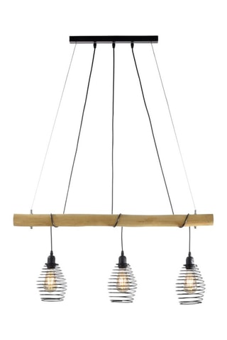 Hanglamp Spring Zwart en Naturel
