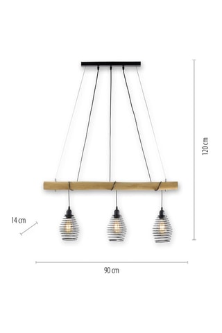 Hanglamp Spring Zwart en Naturel