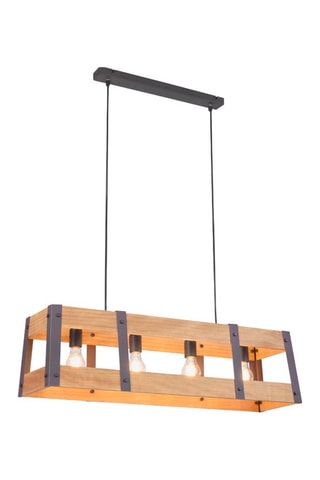 Hanglamp Crate Naturel en Zwart