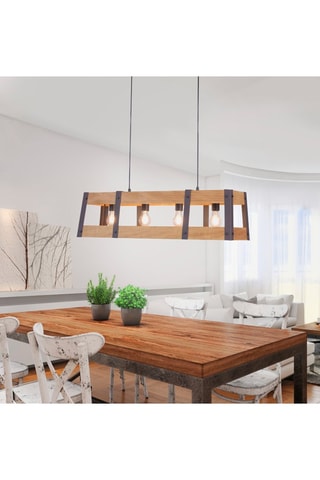 Hanglamp Crate Naturel en Zwart