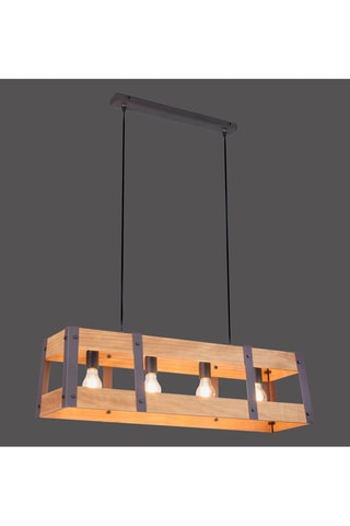 Hanglamp Crate Naturel en Zwart