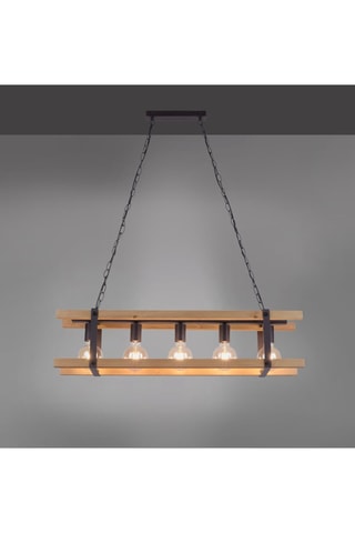 Hanglamp Edith Naturel en Zwart