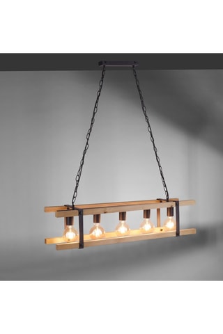 Hanglamp Edith Naturel en Zwart