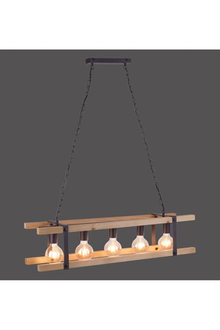 Hanglamp Edith Naturel en Zwart