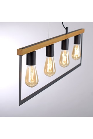 Suspension Pilon - Noir et naturel