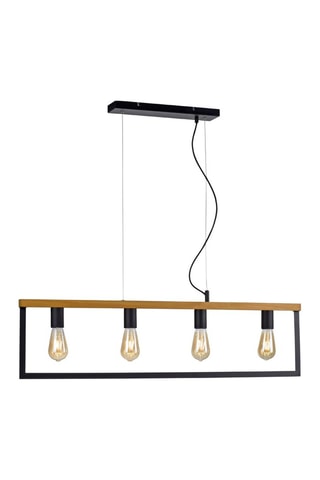 Suspension Pilon - Noir et naturel