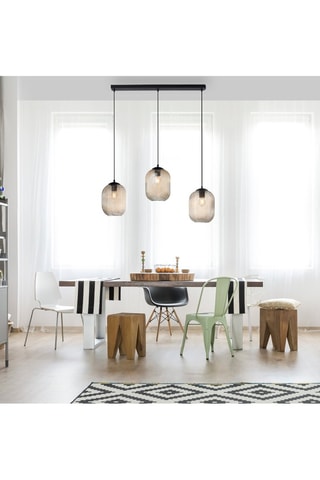 Hanglamp Shitake - Zwart en Amberkleurig