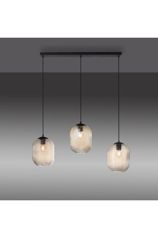 Hanglamp Shitake - Zwart en Amberkleurig