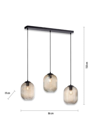Hanglamp Shitake - Zwart en Amberkleurig