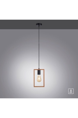 Hanglamp Franky - Zwart en Goudkleurig - 60 W