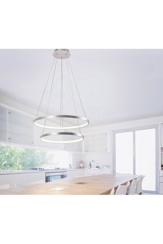 Ledhanglamp Helike - Zilverkleurig - 2 x 41 W