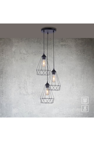 Hanglamp Skeletton - Zwart - 3 x 60 W