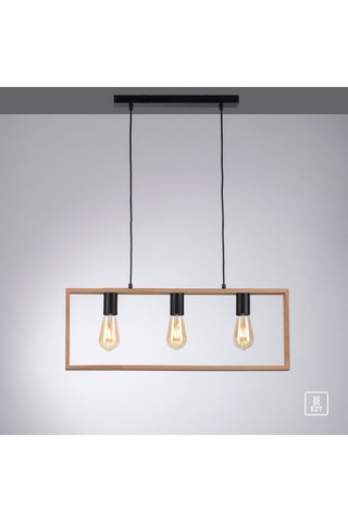 Hanglamp Franky - Zwart en Goudkleurig - 3 x 60 W