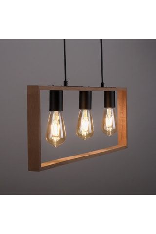 Hanglamp Franky - Zwart en Goudkleurig - 3 x 60 W