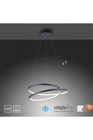 Ledhanglamp Roman - Zwart - 30 W