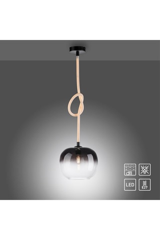 Ledhanglamp Luma - Zwart - 40/12,5 W