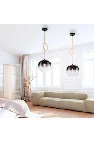 Ledhanglamp Luma - Zwart - 40/12,5 W