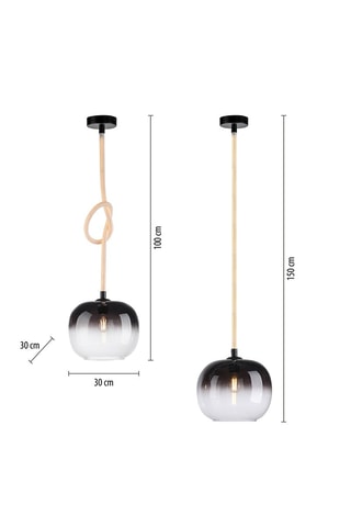 Ledhanglamp Luma - Zwart - 40/12,5 W