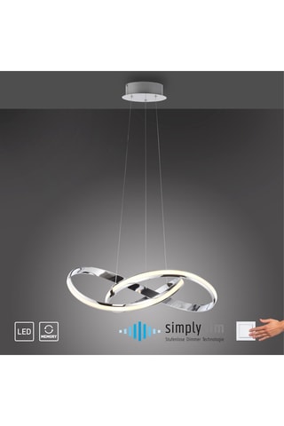 Ledhanglamp Melinda - Zilverkleurig - 30 W