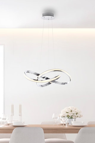 Ledhanglamp Melinda - Zilverkleurig - 30 W