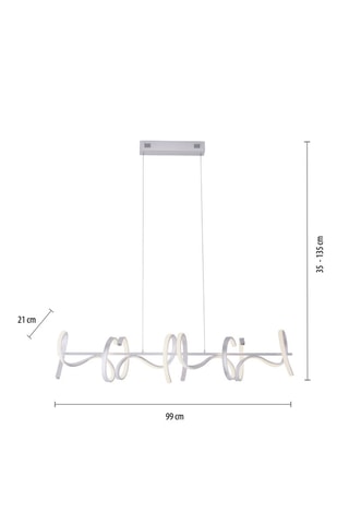 Suspension LED Curls - Blanc - 4 x 10,2 W