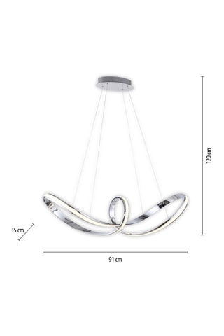 Suspension LED Melinda - Argenté - 39 W
