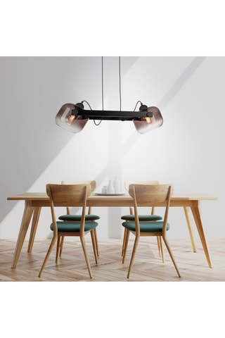 Hanglamp Cup - Zwart - 2 x 60 W
