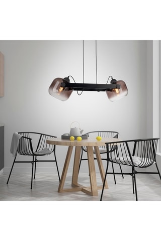 Hanglamp Cup - Zwart - 2 x 60 W