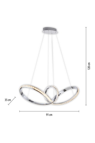 Suspension LED Tanja - Argenté - 39 W