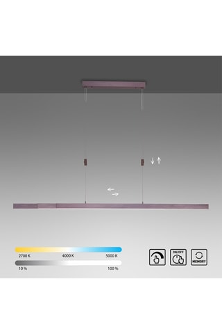 Suspension LED Adriana - Marron - 3 x 13 W
