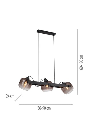 Hanglamp Cup - Zwart - 3 x 60 W