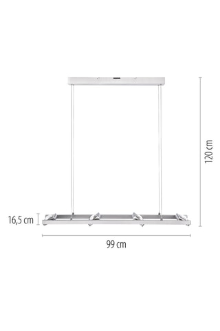 Suspension LED Q-Fisheye - Argenté - 8 x 3,4 W