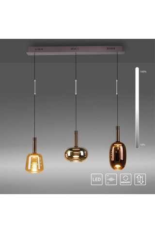 Suspension LED Irides - Doré - 3 x 9 W
